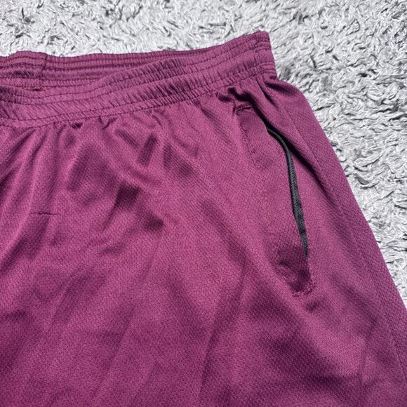 Real Essentials Shorts Mens XL Red Burgundy 6'' Inseam Drawstring Pockets Casual - Picture 4 of 13